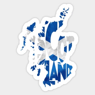 Scotland Typo Map Sticker